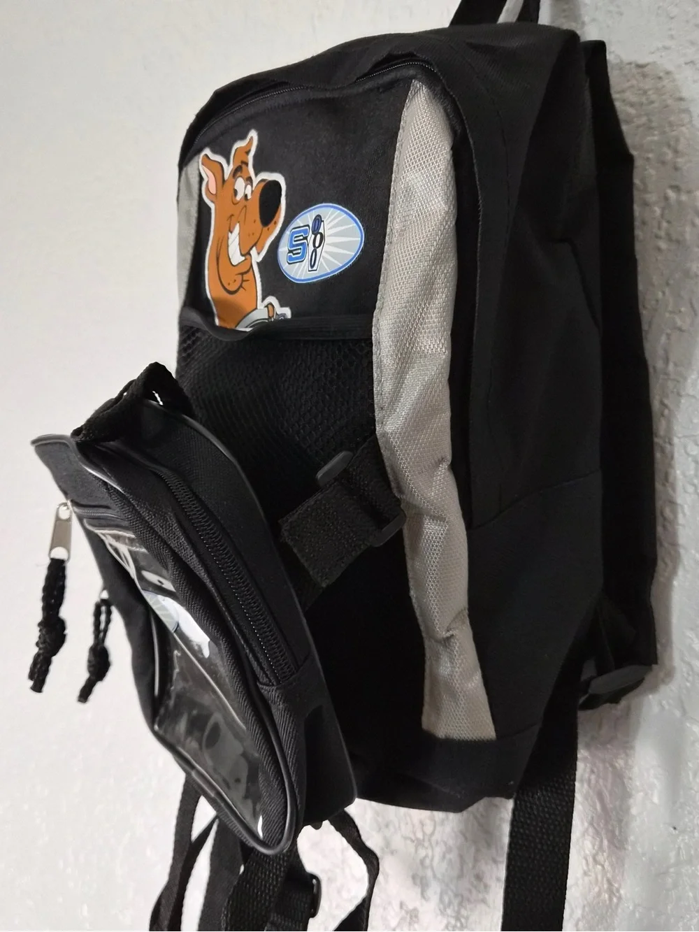 VINTAGE Kid’s Small Scooby Doo Backpack & Mini Bag Clear Zip Pocket Reflective